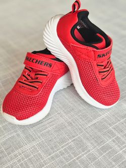 ​Skechers Toddler Microspec Max Sneakers - Red/Black/White
