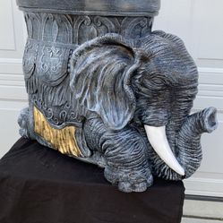 Large Painted Elephant Table