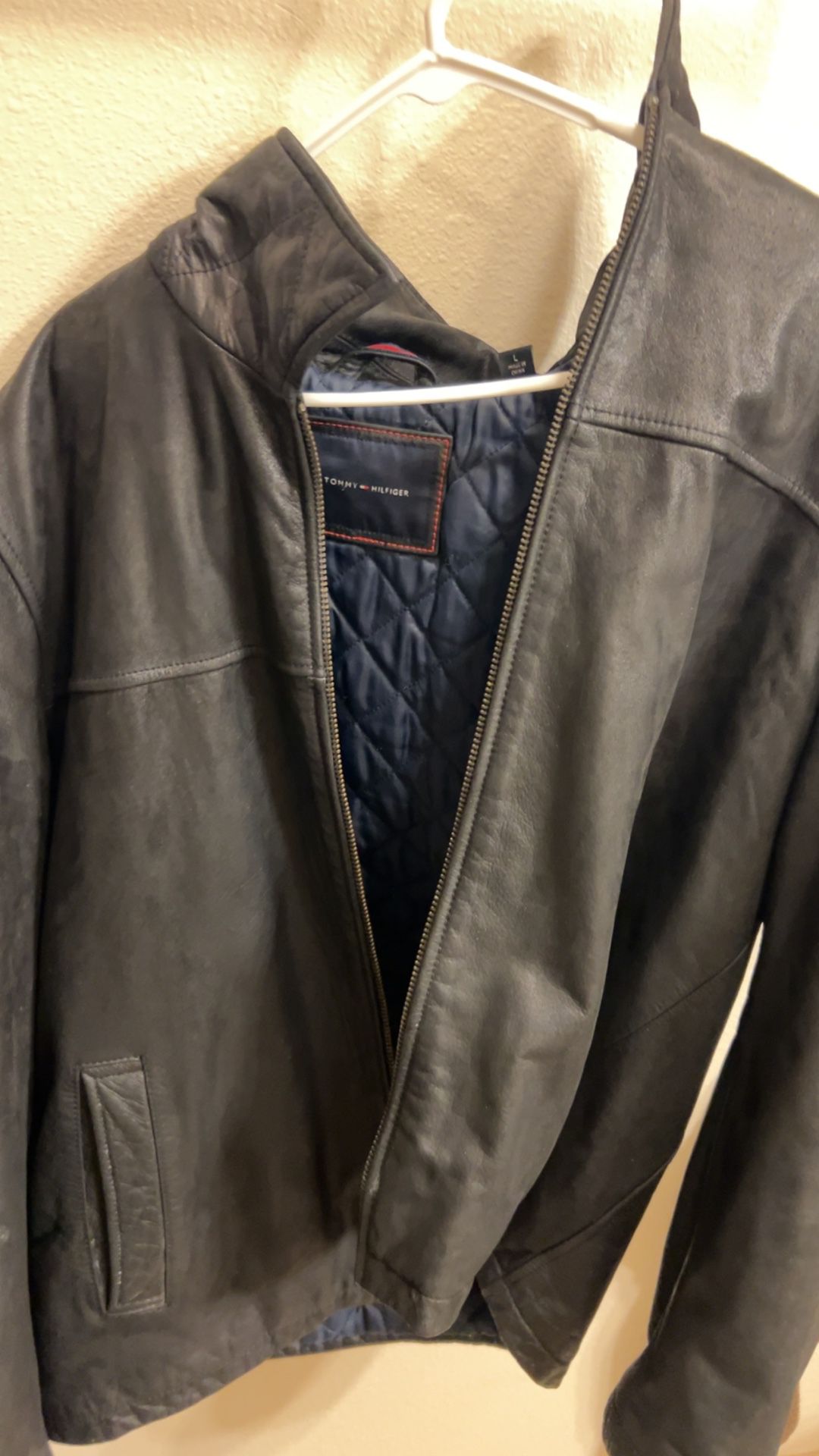 tommy hill figure leather jacket 