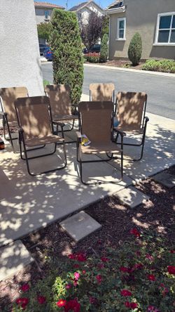 6 Arm rest folding chairs