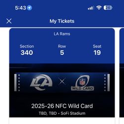 2 Rams Tickets NFC GAME