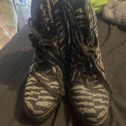 Zebra Rhinestone Shoes Size 10