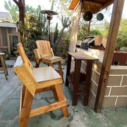 Handmade Wooden Bar Stools