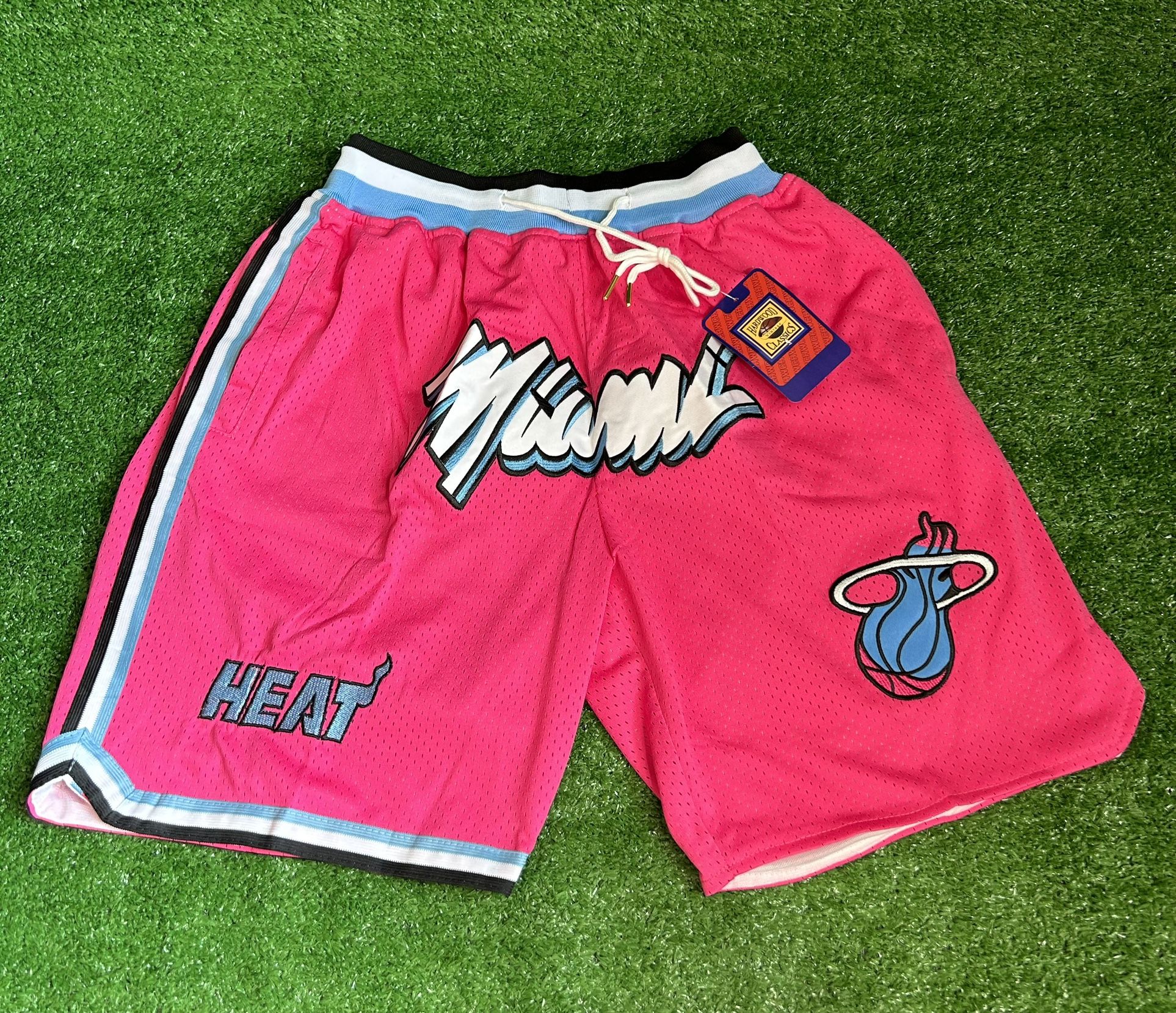 MIAMI HEAT JUST DON BASKETBALL SHORTS BRAND NEW WITH TAGS SIZE LARGE