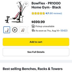 BowFlex PR1000 - Home Gym - Black