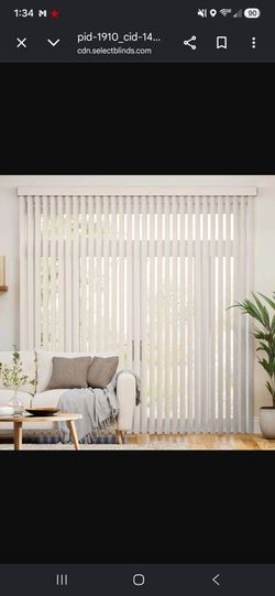 NEW - Vertical Blinds - smooth wand system control (80" X 100" )