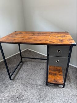 Wood desk with chair
