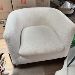 Boucle Chair From Target And Ottoman