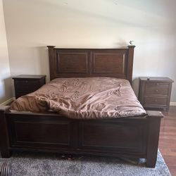 Bed Frame And 2 Night Stands