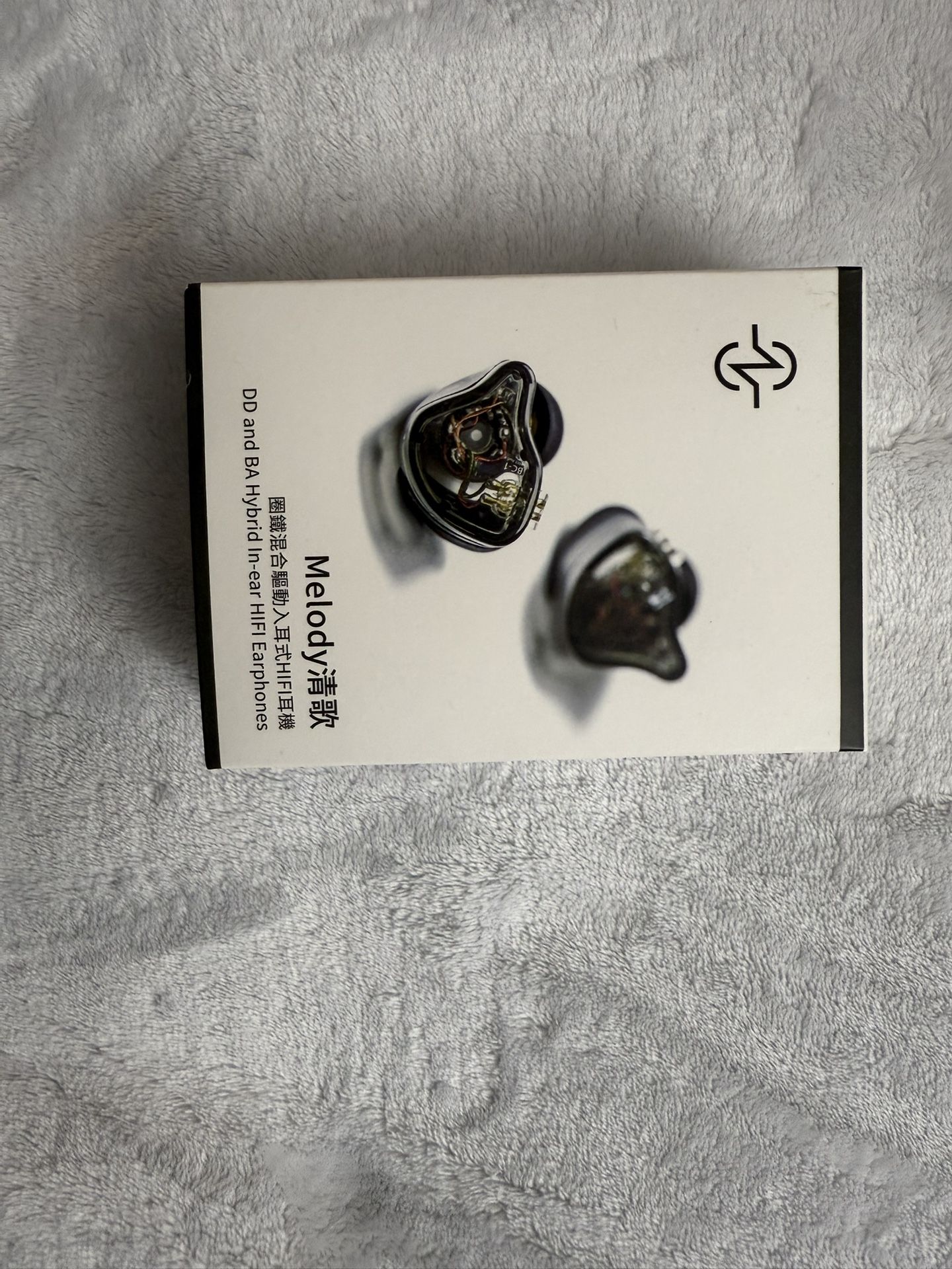 Melody in Ear Monitors Wired Earbuds in Ear Headphones Without Microphone IEM HiFi Bass with 1DD 1BA, Ear fins, 4N OFC Cable for Musicians, Singer, on