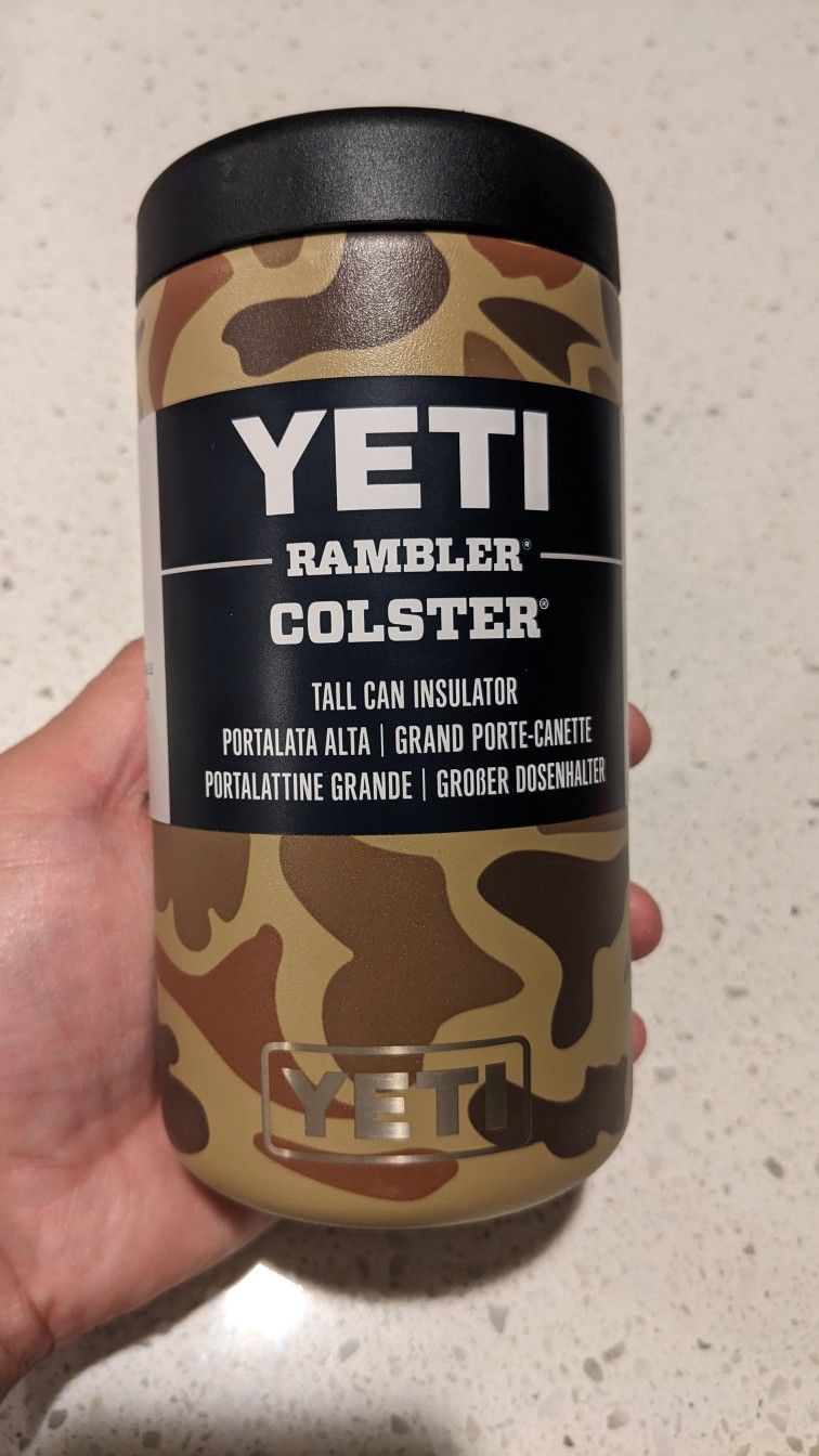 Yeti Rambler Colster Tall Can Wetlands Camo