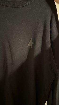 GOLDEN GOOSE Black Crewneck Sweatshirt with Star Logo