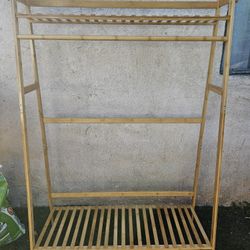 Hanging Heavy Duty Rack with top Shelf and Shoe Clothing Storage Organizer Shelves