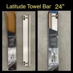 Towel Bar - Latitude - Allen & Roth - Satin Nickel - New In Box