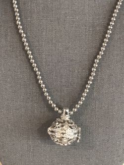 Essential Oil Diffuser Necklace # Warrior Silver