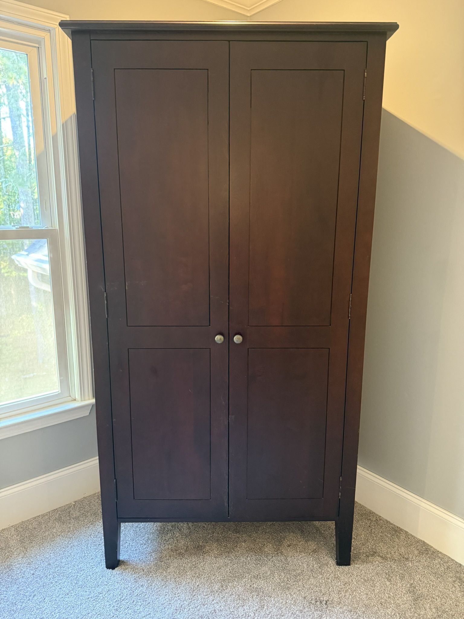 Espresso Solid Wood Armoire