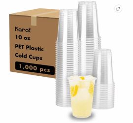 #R4  10 oz Clear PET Cups 1,000 pcs / Case 78 mm Rim • Clear PET  Price: $30 / Case