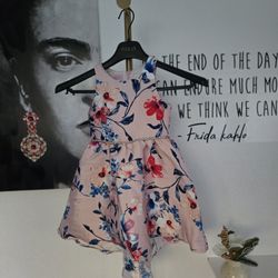 Rare Editions Girls Kids Floral Pink Kids Dress Size 5