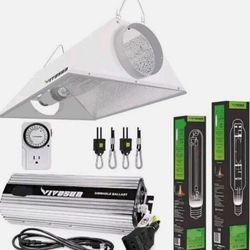 Vivosun 1000 Watt HPS/MH grow light kit Bundle Lights Ballast Timer & Hood NEW