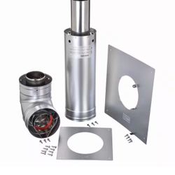 ProTech Stainless Steel 3 in. x 5 in. Horizontal Vent-Straight Termination Vent Kit