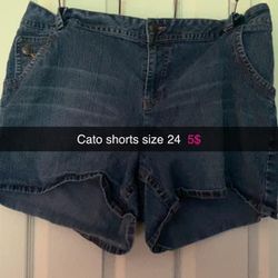 Cato Denim Shorts Size 24