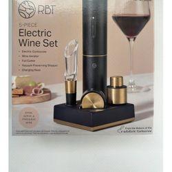 RBT 5-Piece Electric Wine Set Gold Plated