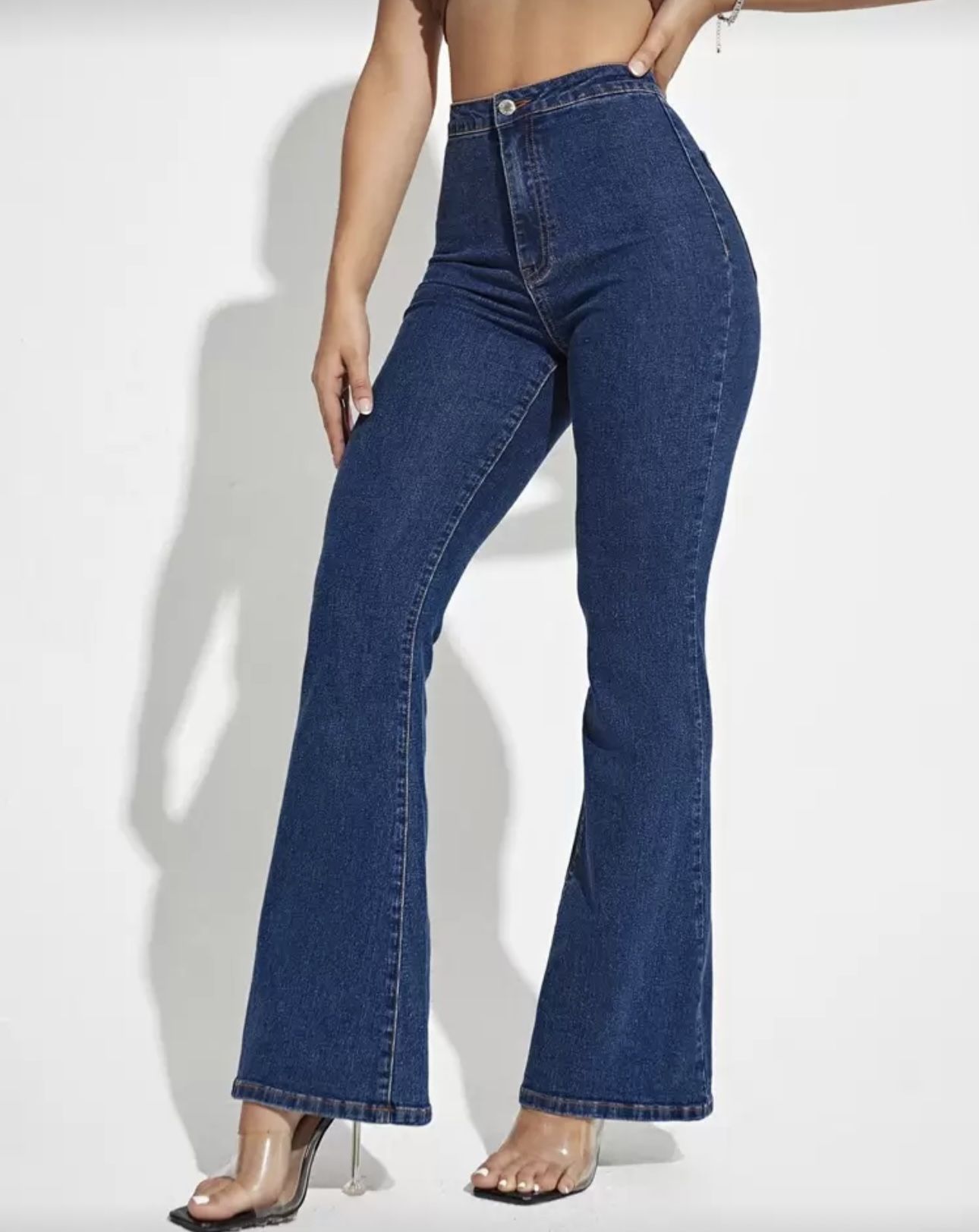 High Waisted Bell Jeans Size 8/10