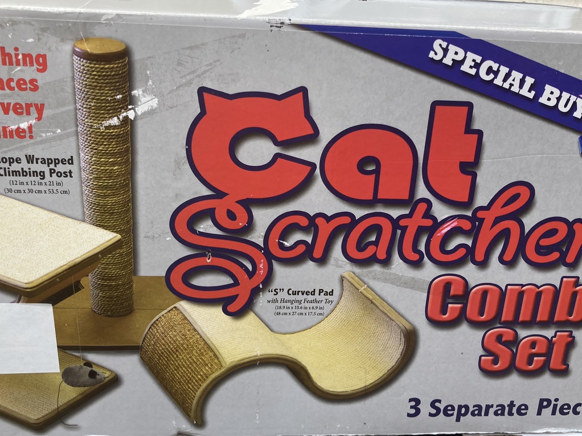 Cat Scratcher Combo Set/ Juguetes De Gato Casa