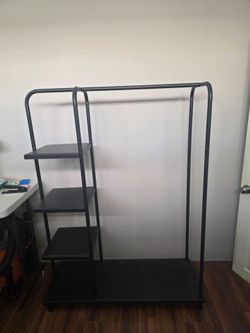 Garment rack with shelves