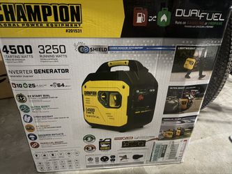 Champion Power Equipment 4500/3250-Watt Recoil Start Gasoline/Propane Powered Dual Fuel Inverter Generator with Quiet Technology and CO Shield