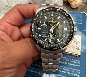 Citizen Promaster Skyhawk A-T Mens Silver Tone Stainless Steel Bracelet Watch