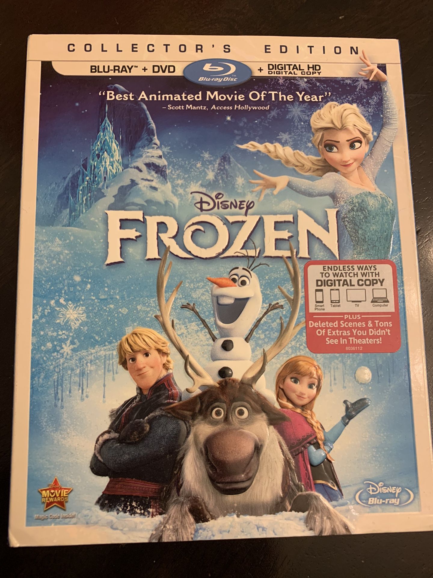 Disney Frozen Blue ray + DVD 