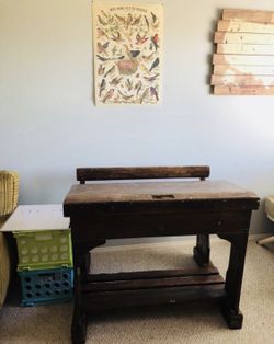 Double seated school desk vintage