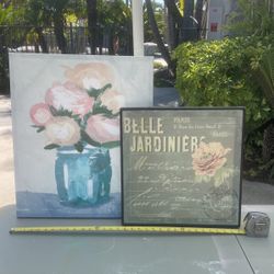 Set Of 2 Floral Prints