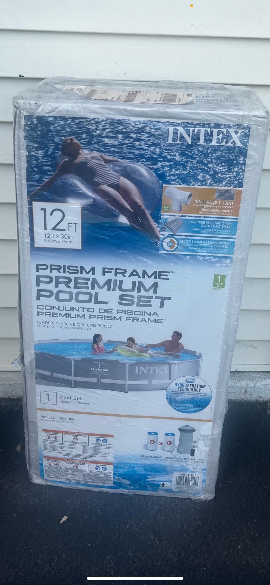 Intex 26711EH 12' x 30" Prism Frame Above Ground Swimming Pool with Pump