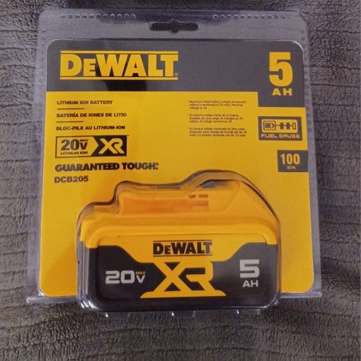 New Dewalt 20V Max 5ah XR Battery
