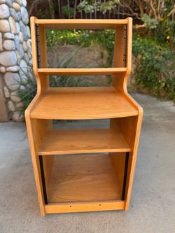 Studio Rack Desk / Audio Equipment Workstation (Oak Finish)