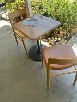 Wood table set