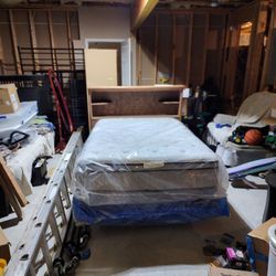 Badcock Bed With Frame, New Mattress And Box Spring 