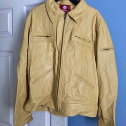 Leveralapelle Yellow Leather Jacket 