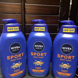 3 Big Bottle Nivea Men Sports Body Wash 30oz