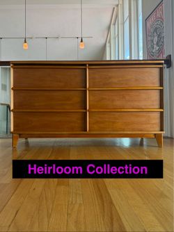Flint & Horner Limited Edition MCM 6 Drawer Solid Birch Dresser/Credenza -Refinished