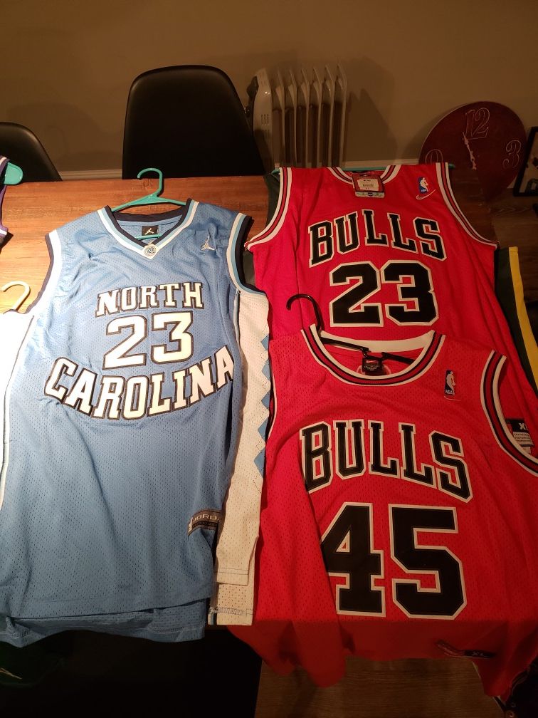 Michael Jordan Bulls and North Carolina Jersey