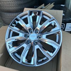 2026 NEW OEM ORIGINAL TAKEOFFS GMC SIERRA DENALI ULTIMATE 22 INCH HAVE TPMS ONLY WHEELS $ 1350 FIRM. 