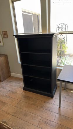 Book shelf and table