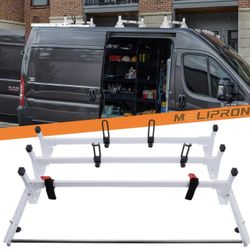 MELIPRON Van Roof Ladder Rack with Rear Roller Fits for 2013-2025 RAM ProMaster