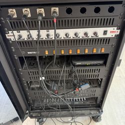 Complete Pro Audio System – EV Speakers, Mixer, Rack & Wireless Mic Setup😎