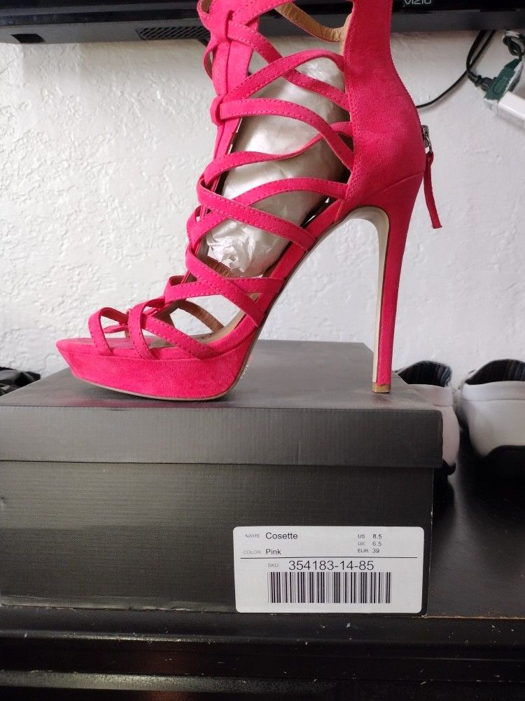 Women's Heels Hot Pink Size 8