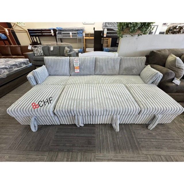 Gray / Brown / Dark Gray Modular Design Signal Sleeper Sofa With Pull Out Bed