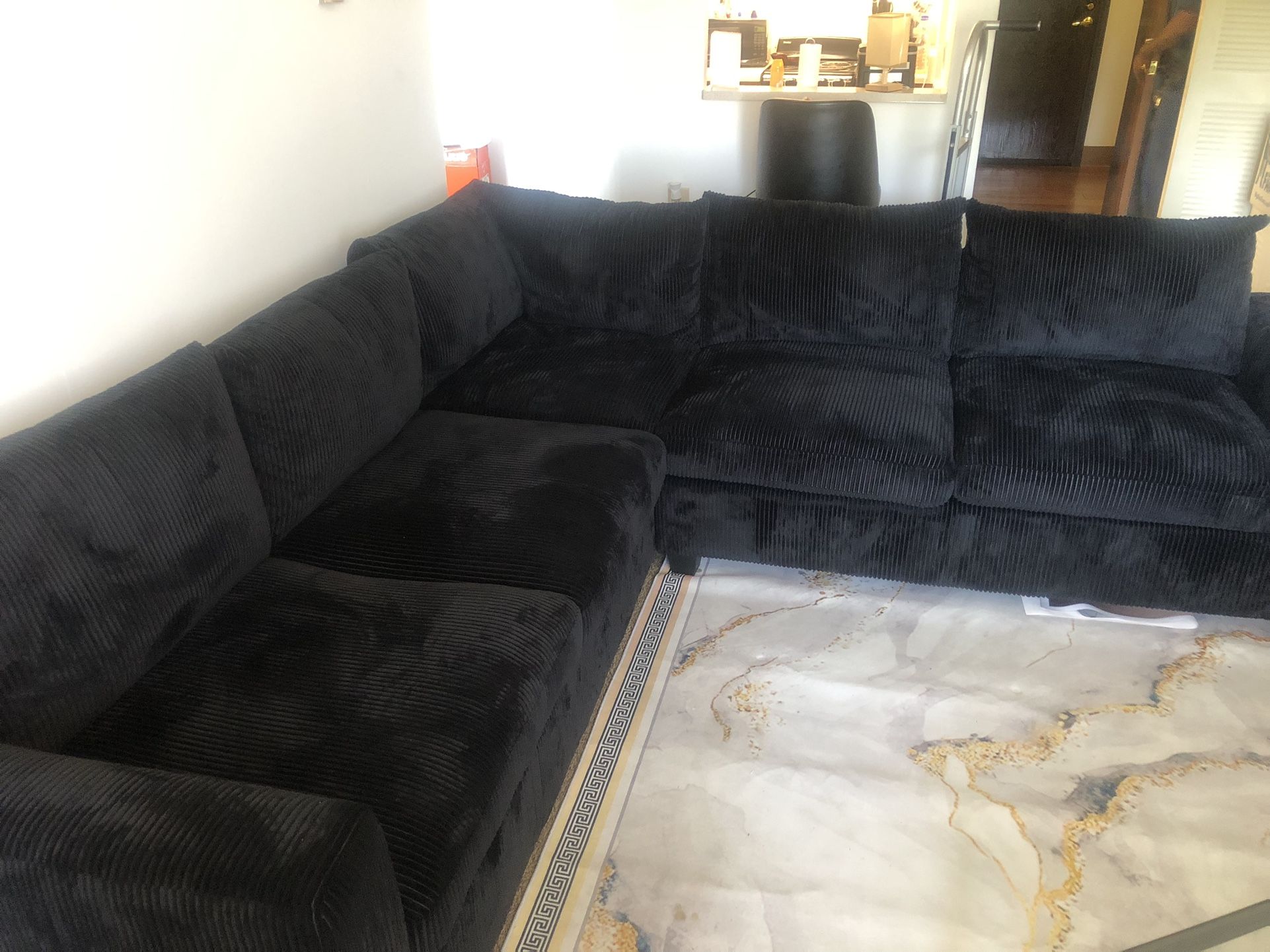 3pc Sectional w/Ottoman 